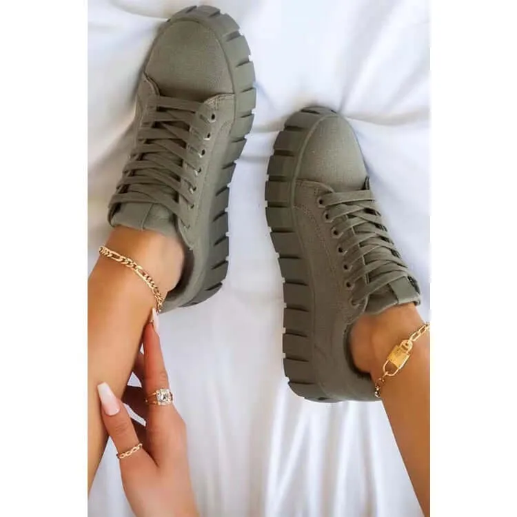 Women's Casual Lace-Up Sneakers: Lightweight & Comfortable