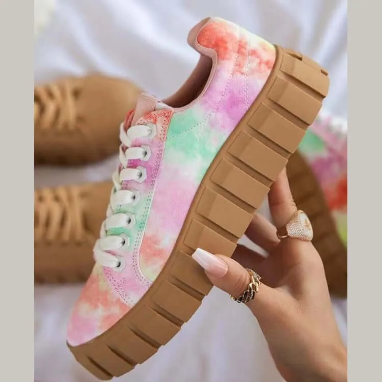 Women's Casual Lace-Up Sneakers: Lightweight & Comfortable