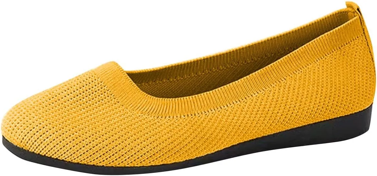 Women's Flat Shoes Flying Weave Round Toe Shallow Mouth Retro Colorblocking One Foot Stirrup Casual Work Single Shoes