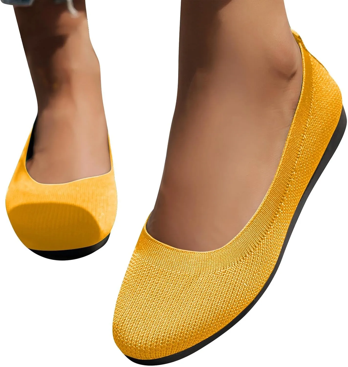 Women's Flat Shoes Flying Weave Round Toe Shallow Mouth Retro Colorblocking One Foot Stirrup Casual Work Single Shoes