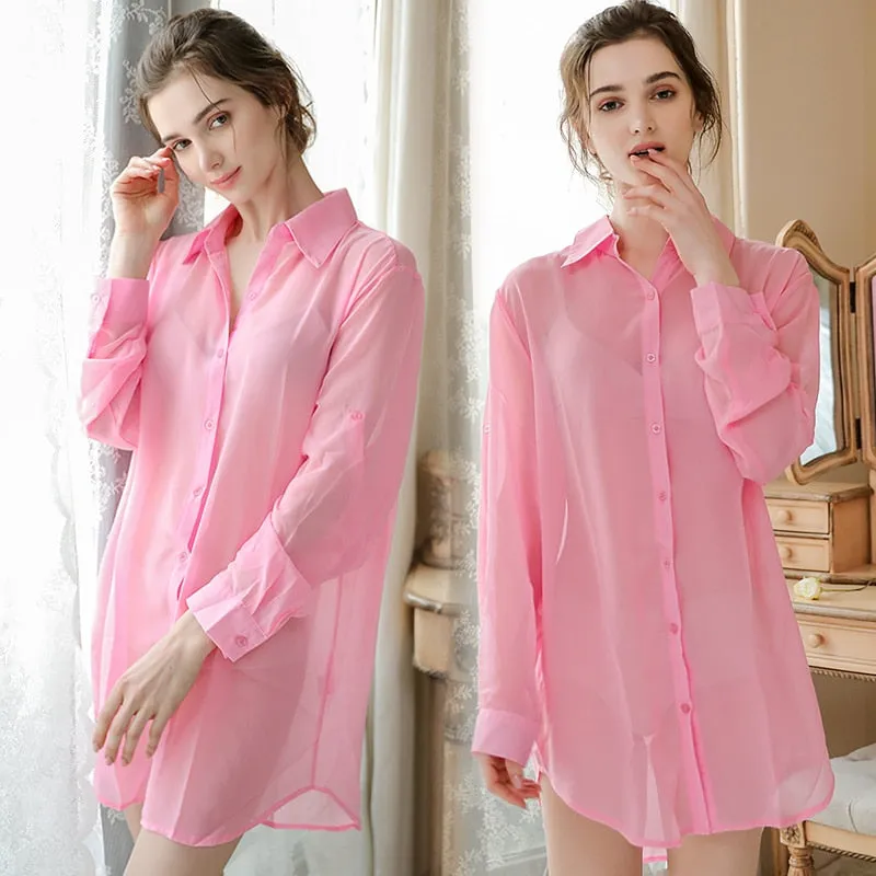 Women's Loose Style Long Tops Blouse Shirt