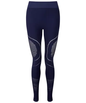 Womens TriDri® seamless 3D fit multi-sport reveal leggings | Navy